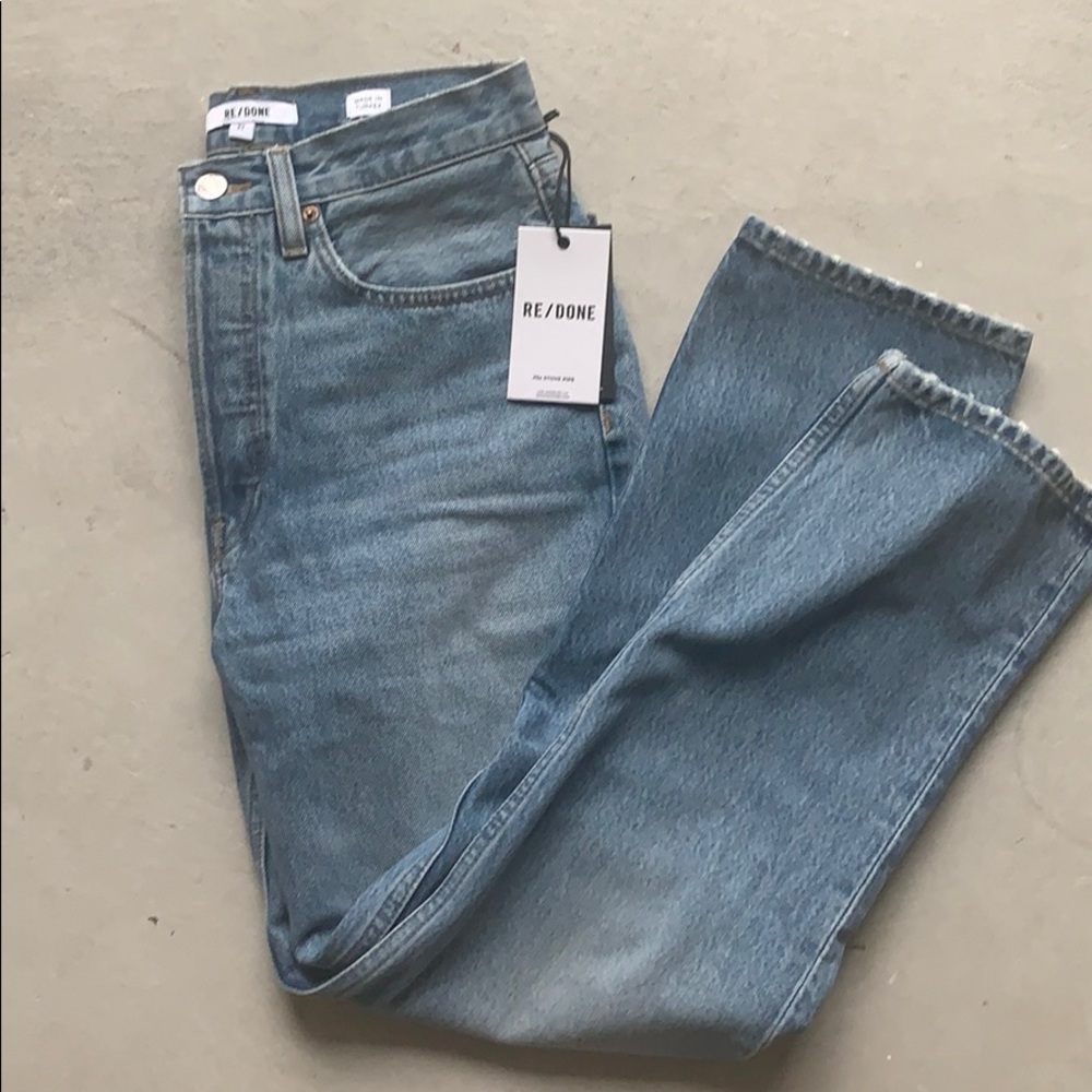 Redone stove pipe jeans 27